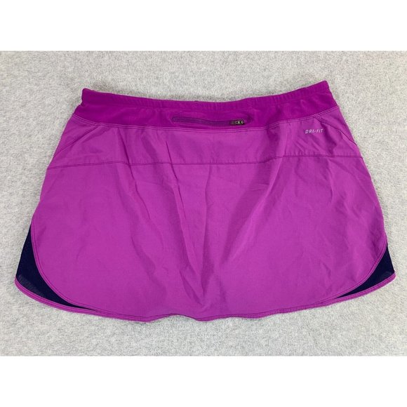 Nike Dri Fit Compression Lined Shorts Skirt (Women's Large) Purple - Picture 10 of 10